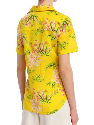 Жёлтая рубашка KENZO: фото 4 - Invogue